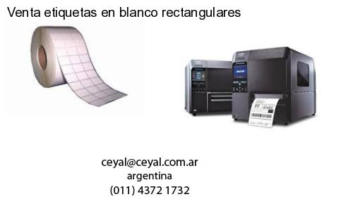 Venta etiquetas en blanco rectangulares