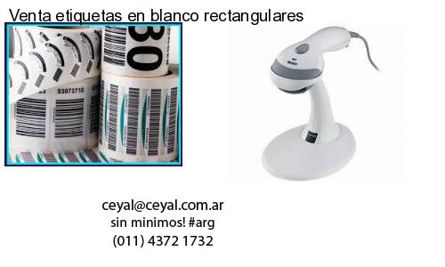 Venta etiquetas en blanco rectangulares