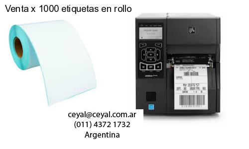Venta x 1000 etiquetas en rollo