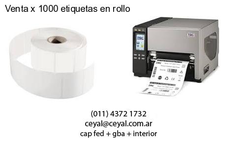 Venta x 1000 etiquetas en rollo