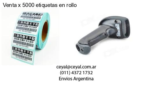 Venta x 5000 etiquetas en rollo