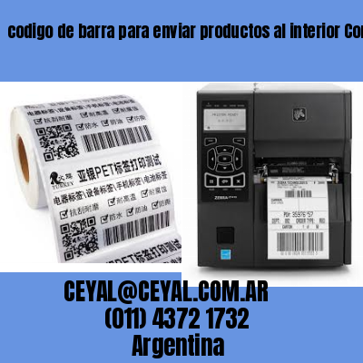 codigo de barra para enviar productos al interior Cordoba Argentina