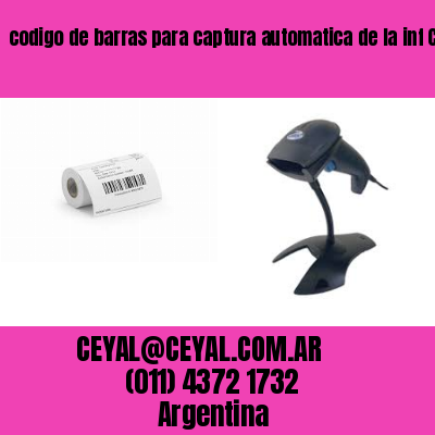 codigo de barras para captura automatica de la inf Cordoba Argentina
