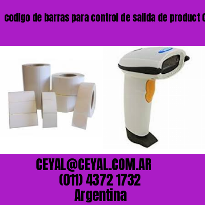 codigo de barras para control de salida de product Cordoba Argentina