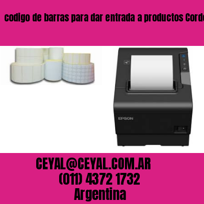 codigo de barras para dar entrada a productos Cordoba Argentina