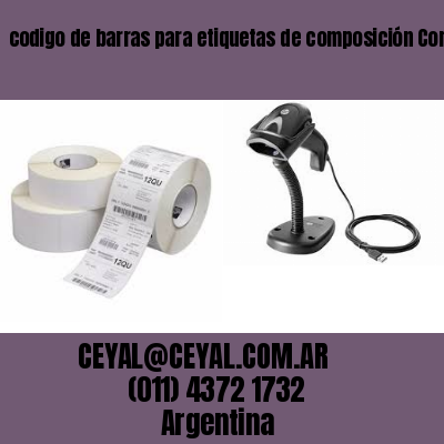codigo de barras para etiquetas de composición Cordoba Argentina