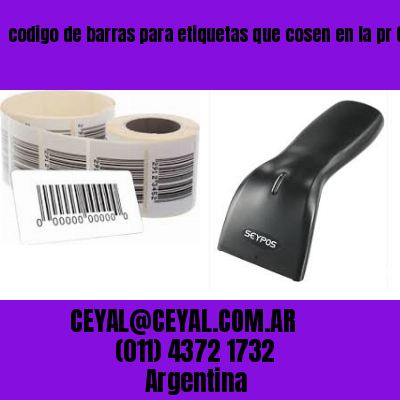 codigo de barras para etiquetas que cosen en la pr Cordoba Argentina
