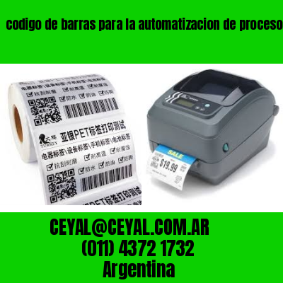 codigo de barras para la automatizacion de proceso Cordoba Argentina