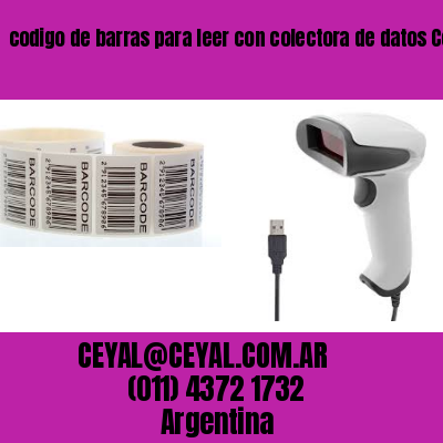 codigo de barras para leer con colectora de datos Cordoba Argentina