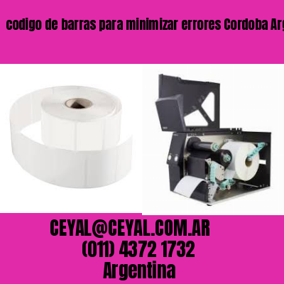 codigo de barras para minimizar errores Cordoba Argentina