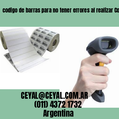 codigo de barras para no tener errores al realizar Cordoba Argentina