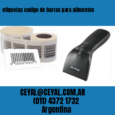 etiquetas codigo de barras para alimentos