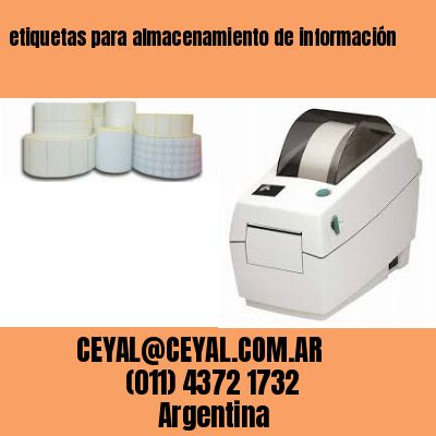 etiquetas para almacenamiento de información