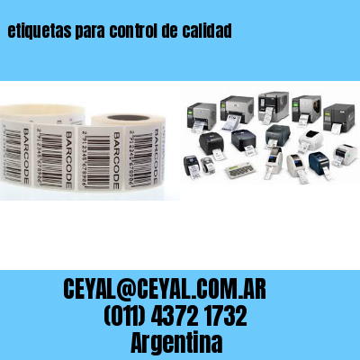 etiquetas para control de calidad