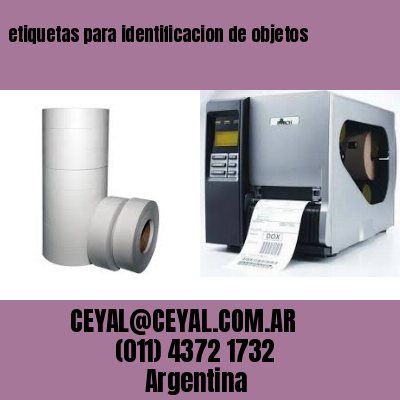 etiquetas para identificacion de objetos