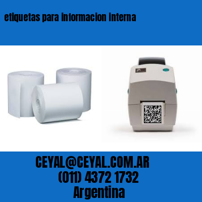 etiquetas para informacion interna