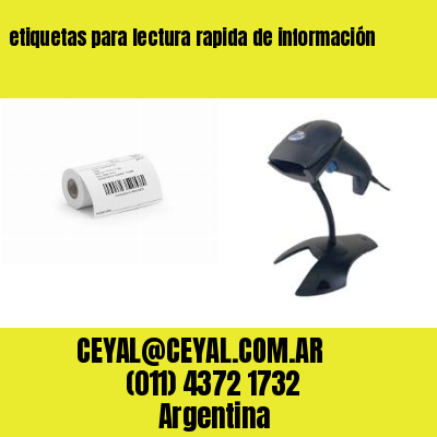 etiquetas para lectura rapida de información
