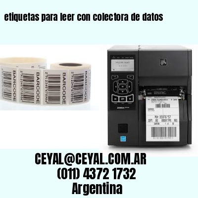 etiquetas para leer con colectora de datos