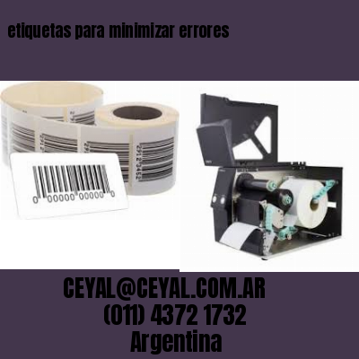 etiquetas para minimizar errores