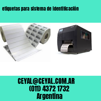 etiquetas para sistema de identificación