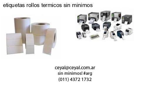 etiquetas rollos termicos sin minimos