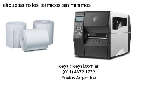 etiquetas rollos termicos sin minimos