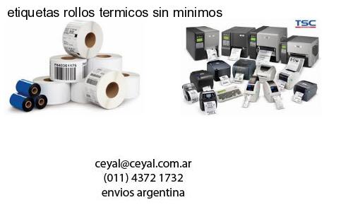 etiquetas rollos termicos sin minimos