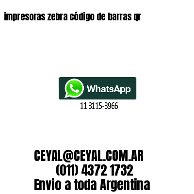 impresoras zebra código de barras qr