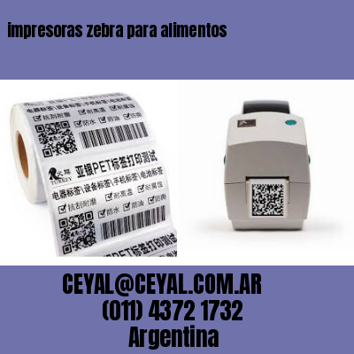 impresoras zebra para alimentos