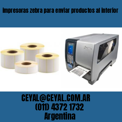 impresoras zebra para enviar productos al interior