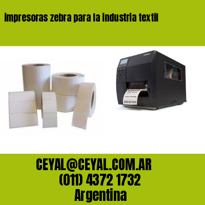 impresoras zebra para la industria textil