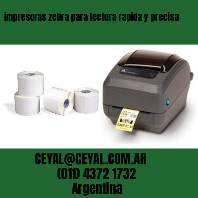 impresoras zebra para lectura rapida y precisa