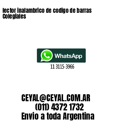 lector inalambrico de codigo de barras Colegiales