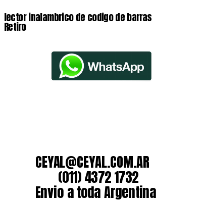 lector inalambrico de codigo de barras Retiro