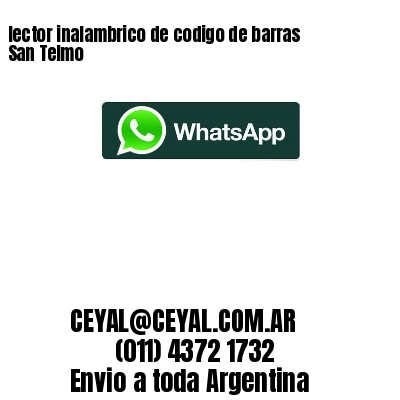 lector inalambrico de codigo de barras San Telmo