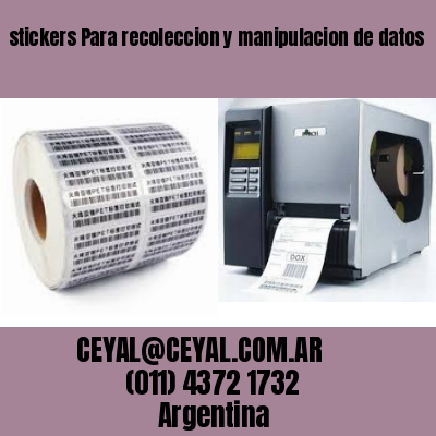 stickers Para recoleccion y manipulacion de datos