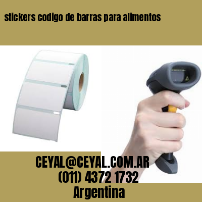 stickers codigo de barras para alimentos