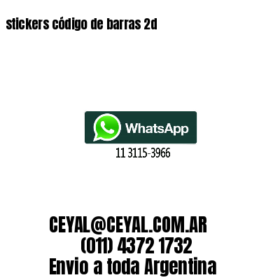 stickers código de barras 2d