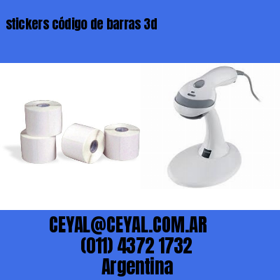 stickers código de barras 3d