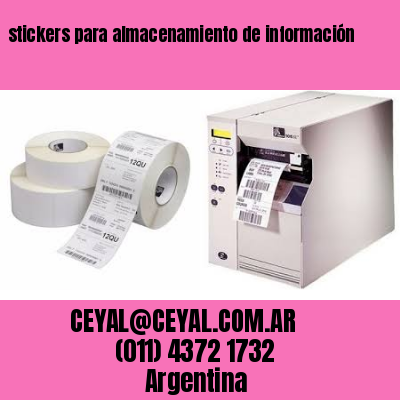 stickers para almacenamiento de información