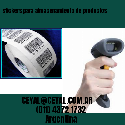 stickers para almacenamiento de productos