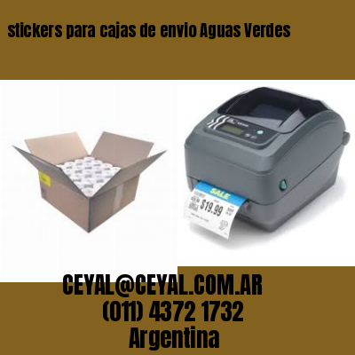stickers para cajas de envio Aguas Verdes