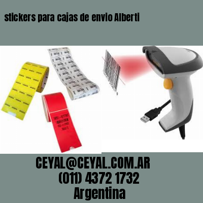 stickers para cajas de envio Alberti