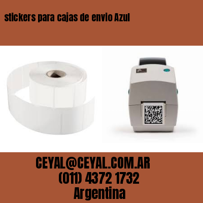 stickers para cajas de envio Azul