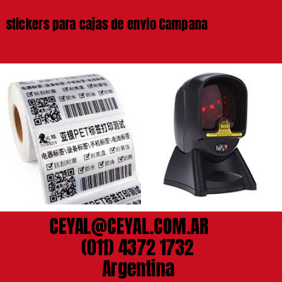 stickers para cajas de envio Campana
