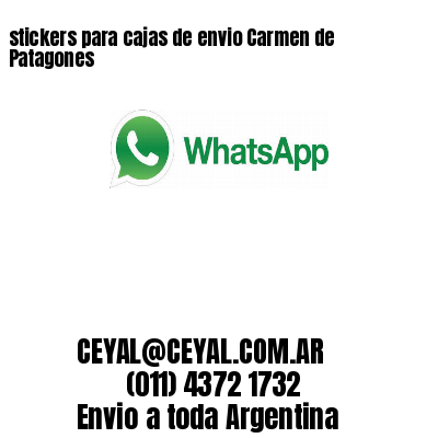 stickers para cajas de envio Carmen de Patagones