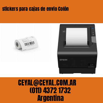 stickers para cajas de envio Colón