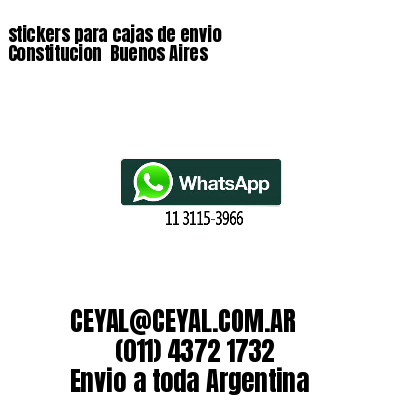 stickers para cajas de envio Constitucion Buenos Aires