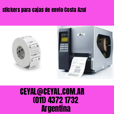 stickers para cajas de envio Costa Azul