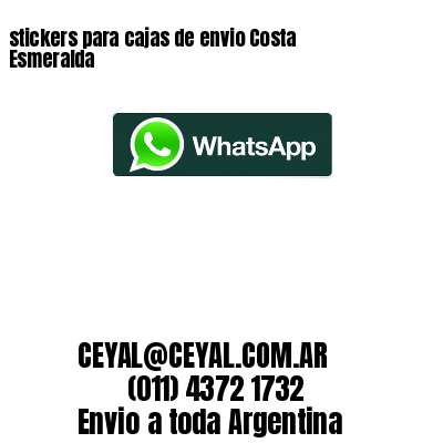 stickers para cajas de envio Costa Esmeralda